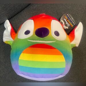 Disney Stitch Pride Squishmallow Rainbow New 8 Inch